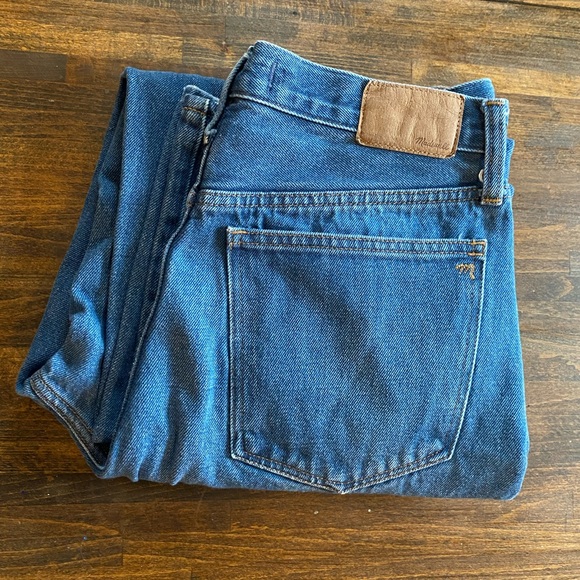 Madewell Denim - Madewell Baggy Straight Denim Blue Jeans Womens Size 29x30 Medium Wash Y2K 90s